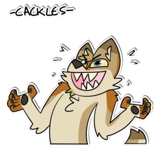 😂 CACKLES cackling, laughing, furry, cartoon, animal, fox telegram sticker