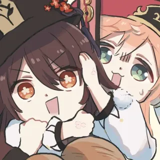 🥡 Hu Tao Genshin Impact Anime, Video game, Kawaii, Genshin Impact, Hu Tao telegram sticker