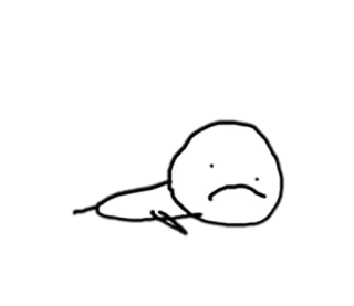 ☹ strichmännchen, traurig, minimalistisch, zeichnung whatsapp sticker