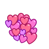 😍 мультфильм, животное, бегемот, сердце, любовь, милый, нежный telegram sticker