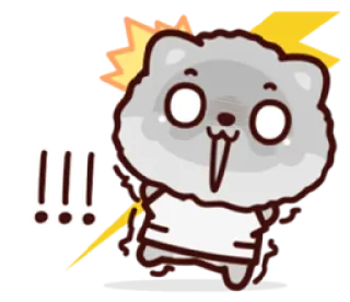 😨 !!! wykrzyknik, szok, niedźwiedź, kreskówka, niespodzianka, słodki telegram sticker
