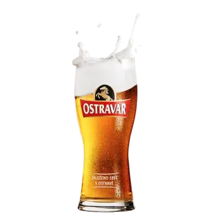 🍺 OSTRAVAR Bier, Getränk, Alkohol, Ostravar, Glas whatsapp sticker