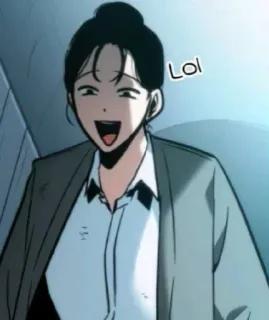 😆 Lol woman, lol, smile, laughing telegram sticker