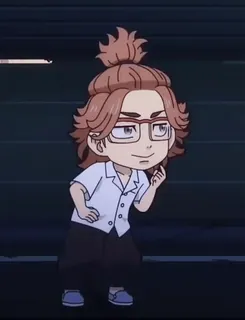 🤓 Anime, Dibujos animados, Personaje, Gafas, Arte, Ilustración telegram sticker