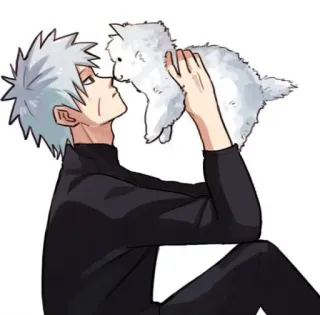 🌊 Аниме, Кот, Персонаж, Мультфильм, Цифровое искусство telegram sticker