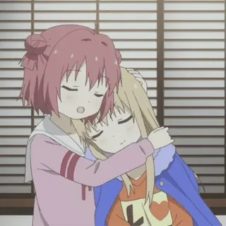 ☺ Anime, Lindo, Amistad, Abrazo, Kawaii, Soñoliento whatsapp sticker