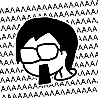 🅰️ AAAAAAAAAAAAAAAAAAAAAAAAAAAAAAAAAAAAAAAAAAAAAAAAAAAAAAAAAAAAAAA Meme, Cartoon, Schreien, Gekritzel, Figur whatsapp sticker