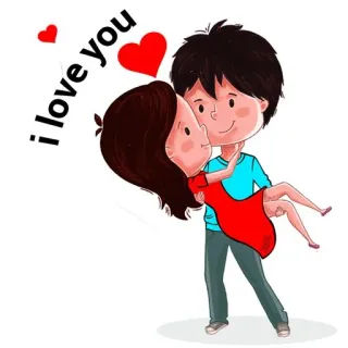 ❤️ i love you ความรัก, คู่รัก, โรแมนติก, การ์ตูน, ความรักใคร่, น่ารัก, ความสัมพันธ์ telegram sticker