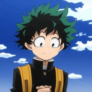 🥦 Izuku Midoriya My Hero Academia 애니메이션, 캐릭터, 교복, 미도리야, 나의 히어로 아카데미아, 만화 telegram sticker