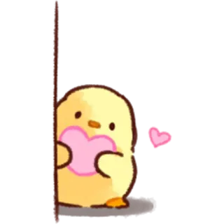 🚪 ลูกไก่, นก, สัตว์, หัวใจ, ความรัก telegram sticker