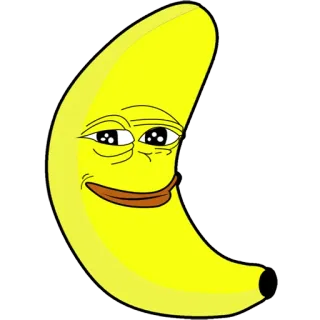 😏 Pepe the Frog Meme, Internet, Plátano, Pepe, Rana, Divertido, Caricatura telegram sticker