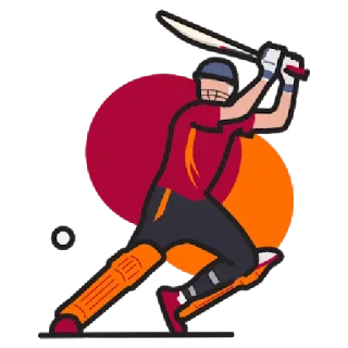 👍 Крикет, Спорт, Бэтсмен, Мяч, Игрок, Игра, Спортсмен whatsapp sticker