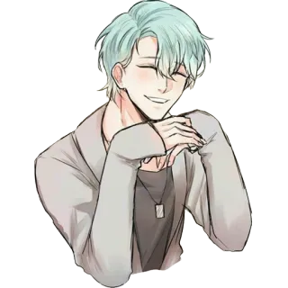 ☺️ anime, personaggio, manga, cartone animato, sorridente telegram sticker