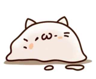 🐱 кот, капля, милый, каваий, животное, мультфильм, стикер telegram sticker
