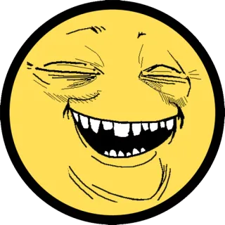 😆 Émoji, Sourire, Rire, Dessin animé, Visage telegram sticker