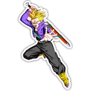 😱 Trunks Dragon Ball Trunks, Anime, Dragon Ball, Épée, Futur, Saiyan, Action, Dessin animé whatsapp sticker