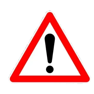 💟 Waarschuwing, Attentie, Gevaar, Alarm, Teken telegram sticker