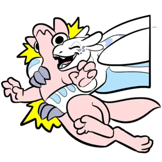 ❤ dragon, dessin animé, animal, mignon, volant, ailes telegram sticker