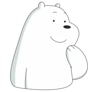 🙂 Ice Bear We Bare Bears Мультфильм, Белый медведь, Ледяной медведь, Милый, Животное, Мы обычные медведи telegram sticker