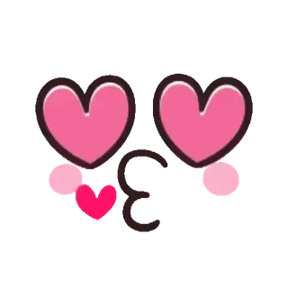 🤗 hartjes ogen, emoji, kawaii, liefde, harten, gezicht telegram sticker