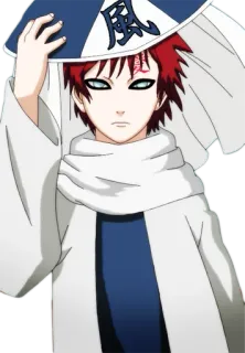 😐 Gaara Naruto 風 Anime, Manga, Gaara, Naruto, Ninja, Pasir, Karakter telegram sticker