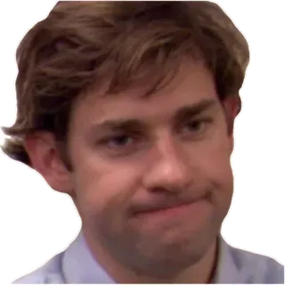 😨 Jim Halpert The Office 짐 핼퍼트, 더 오피스, TV 프로그램, 스티커, 웃긴, 밈 telegram sticker