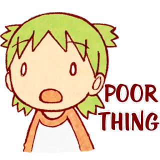 😦 POOR THING sticker, anime, poor thing, cartoon, character telegram sticker