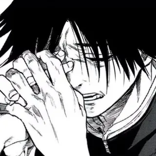 🔪 Megumi Fushiguro Jujutsu Kaisen animé, manga, Megumi Fushiguro, Jujutsu Kaisen, triste, pleurs telegram sticker