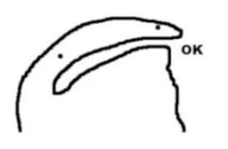 😐 OK meme, ok, bird, florkofcows telegram sticker