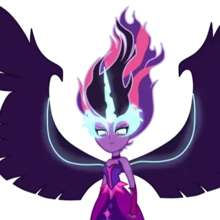 😈 Twilight Sparkle My Little Pony мультфильм, магия, пони, блестки, крылья, единорог whatsapp sticker