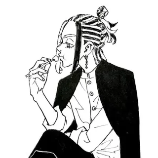 🔫 动漫, 漫画, 人物, 绘画, 插画, 男性 telegram sticker