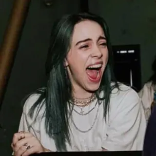 😆 Billie Eilish Billie Eilish, singer, pop, celebrity, music telegram sticker