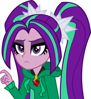 😕 Aria Blaze My Little Pony: Equestria Girls Aria Blaze, My Little Pony, Equestria Girls, dibujos animados, personaje telegram sticker