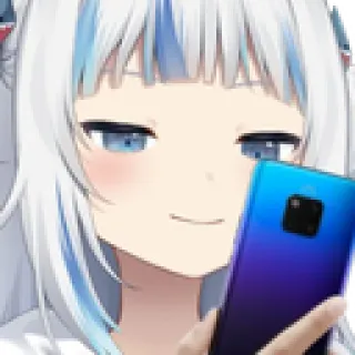 📱 Gawr Gura Anime, Vtuber, Tiburón, Gawr, Gura whatsapp sticker