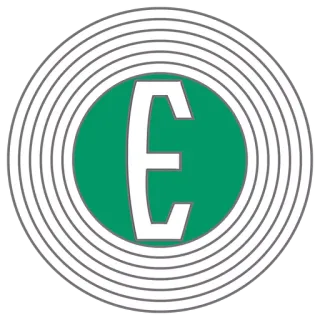 👍 E Буква E, Зеленый, Белый, Круг, Типография telegram sticker