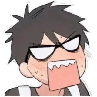 😡 marah, terkejut, kartun, ilustrasi, stiker, orang, emosi, terkejut telegram sticker