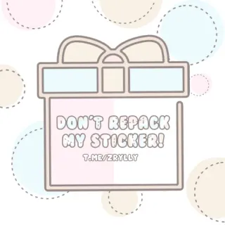 ❗️ DON'T REPACK MY STICKER!
t.me/ZRYLLY sticker, repack, gift, line art telegram sticker