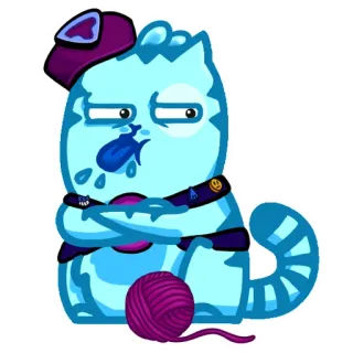 😝 cat, cartoon, animal, cute, sticker telegram sticker