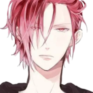 😐 Anime, Mangá, Cabelo rosa, Personagem de anime, Ilustração whatsapp sticker