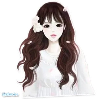 👰 @afavoice dziewczyna anime, słodkie, ilustracja, grafika cyfrowa telegram sticker