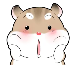 😯 hamster, schattig, dier, knaagdier telegram sticker