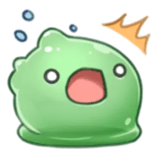 😱 слайм, милый, монстр, капля, зеленый, мультик telegram sticker