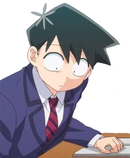 😯 Komi Shouko Komi Can't Communicate 애니메이션, 코미 양은 커뮤증입니다, 코미 쇼코, 교복, 캐릭터, 만화, 애니메이션 여자 whatsapp sticker