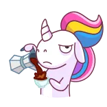 ☕️ unicorn, kapak, kekerasan, kartun telegram sticker