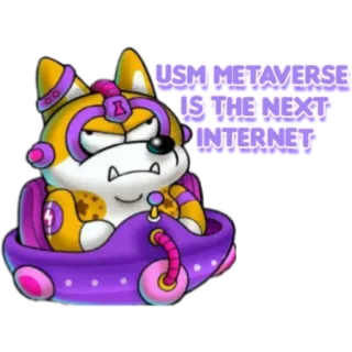🙂 USM METAVERSE IS THE NEXT INTERNET Metaverse, Internet, Pies, Kreskówka, Postać, Kosmos, Technologia whatsapp sticker