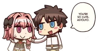 🤤 Astolfo YOU'RE SO CUTE, ASTOLFO. Anime, Mangá, Fofo, Kawaii telegram sticker