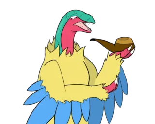 🚬 desenho animado, animal, criatura, tubo telegram sticker