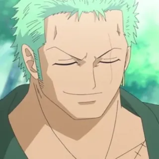 🏴‍☠️ Roronoa Zoro One Piece Аниме, Ван Пис, Ророноа Зоро, Мечник, зеленые волосы telegram sticker