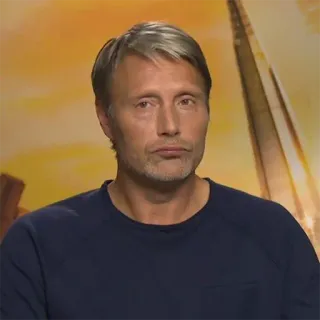😕 Mads Mikkelsen 俳優, 男性, ポートレート, 有名人 telegram sticker