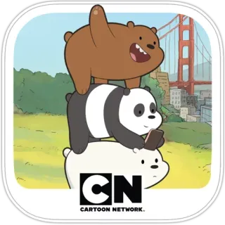 👋 We Bare Bears CN cartoon network, we bare bears, bears, stack, panda, grizz, ice bear telegram sticker
